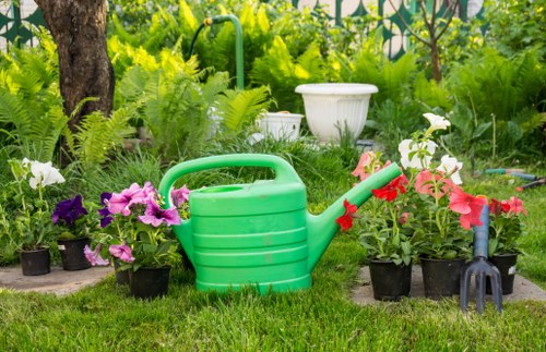 Modern patio cleaning equipment used in Lee