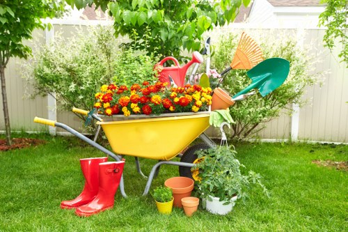 Clean patio in Hatch End with eco-friendly tools