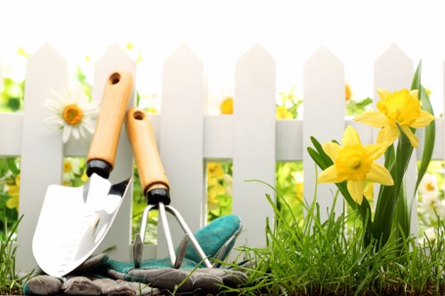 Residents engaging in patio cleaning in Bromley Common