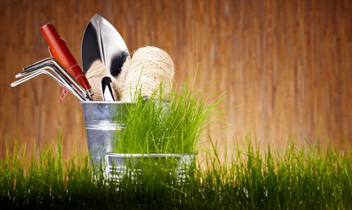 Professional cleaning equipment used on a patio