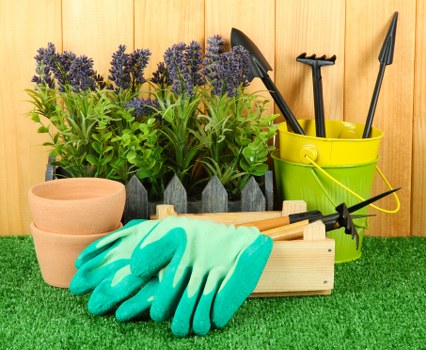 Before and after images of a patio cleaning